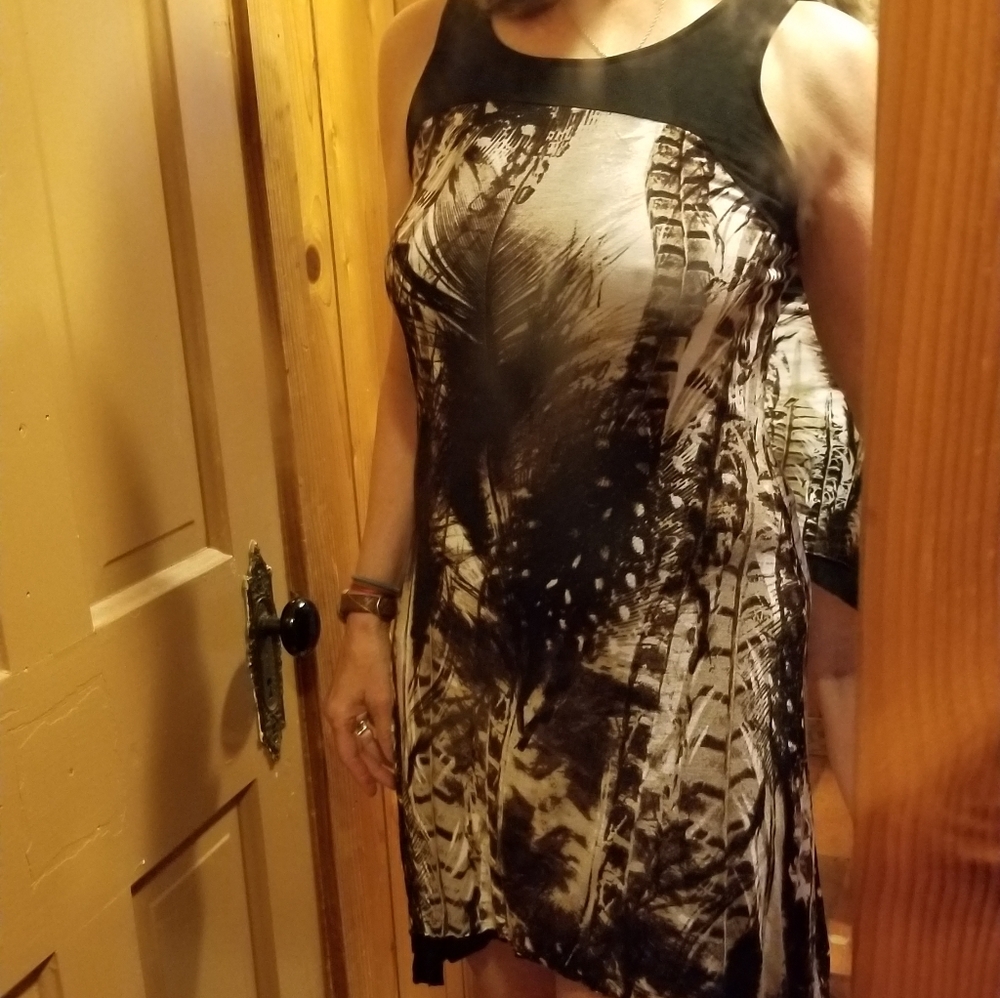 Kensie sideways high low dress